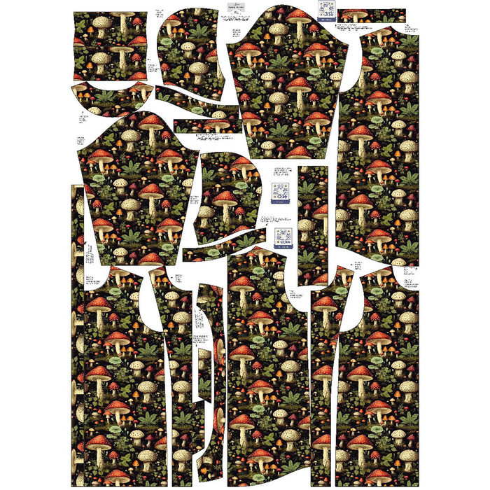 WOMEN'S PARKA (ANNA) - BOTANICAL FOREST wz.5 - sewing set M