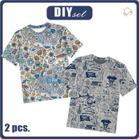 2-PACK - T-SHIRT DZIECIĘCY - W MORZU - ZESTAW DO USZYCIA