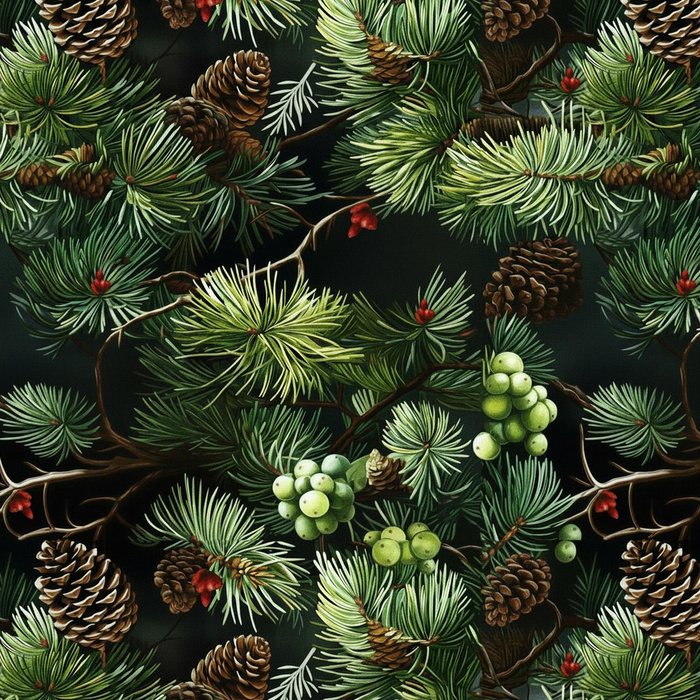 WINTER FOREST WZ. 1- Welur tapicerski