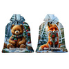 Gift pouches - CHRISTMAS ANIMALS 3 - sewing set - SMALL