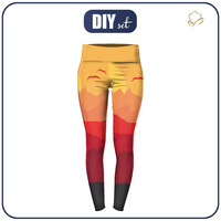 WOMEN'S THERMO LEGGINGS (GRETA) - RED SAVANNAH - sewing set M