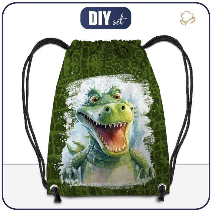 GYM BAG - WATERCOLOR CROCODILE - big
