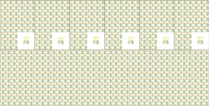 NAPKINS AND RUNNER - EASTER EGGS MIX - sewing set