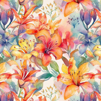 FLOWERS WZ.37 - Waterproof woven fabric