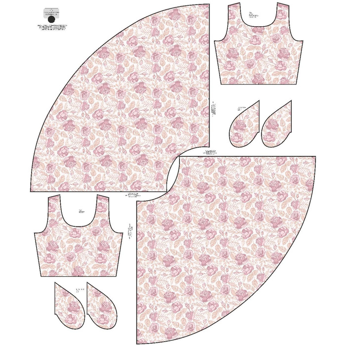 KLEID "ISABELLE" - ROSA ROSEN M. 4 - Nähset L