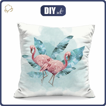 PODUSZKA 45X45 - FLAMINGI wz. 2 - zestaw do uszycia