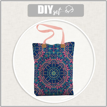 SHOPPER KABELKA - BAREVNÁ MANDALA vz. 4 - Sada šití