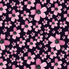 PINK FLOWERS PAT. 5 / black - Waterproof woven fabric
