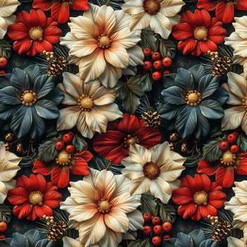 WINTER FLOWERS WZ.11 - Crepe