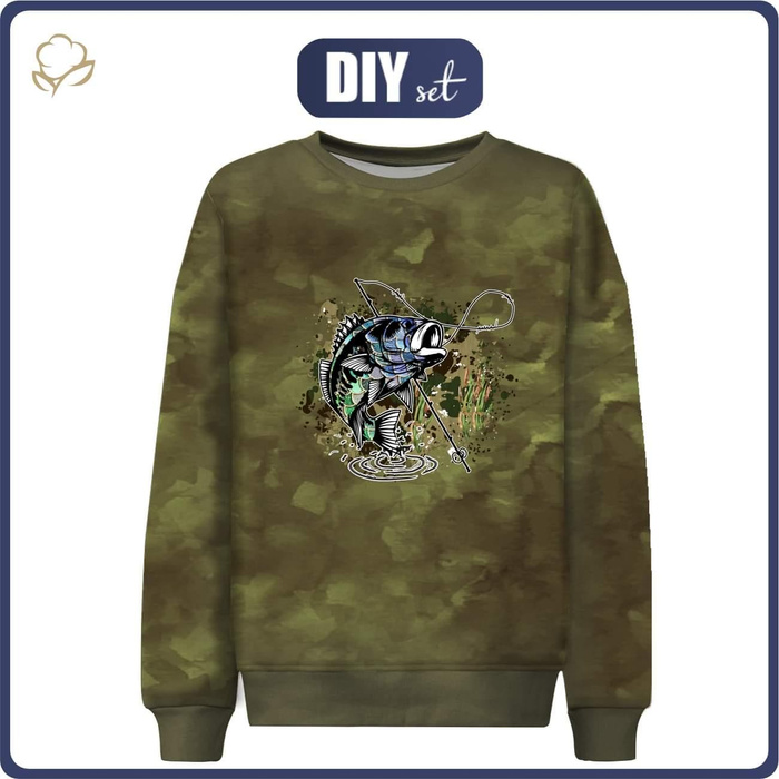 CHILDREN'S (NOE) SWEATSHIRT - FISHING TIME - sewing set (122/128)