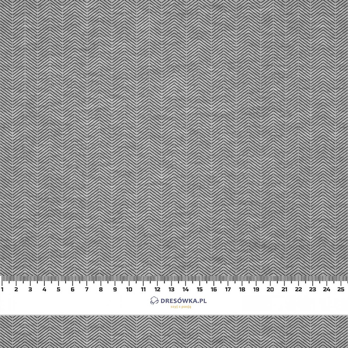 FISCHGRATMUSTER / NACHT RUF / grau - Baumwoll Webware