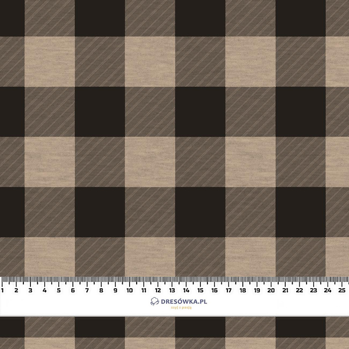 CHECK VICHY - MELANGE BEIGE - quick-drying woven fabric