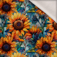 Sunflowers wz. 5 - brushed knitwear with elastane ITY