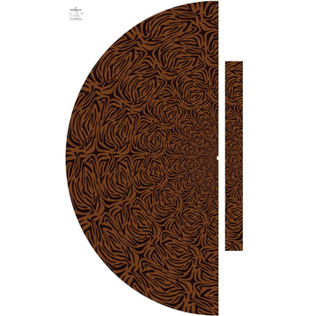 ZEBRA PAT. 2 / brown - skirt panel "MAXI"