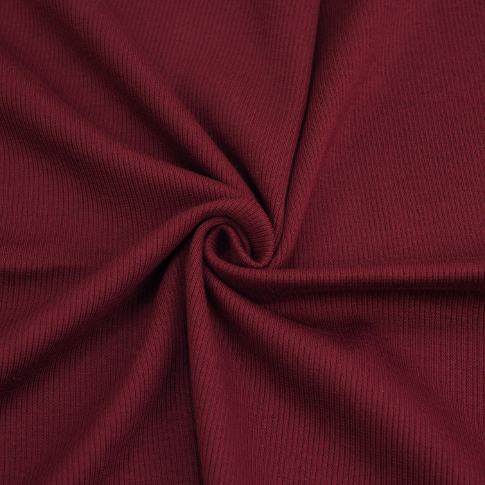 Rib Jersey fabric Unicolour - BURGUNDY (D-219)