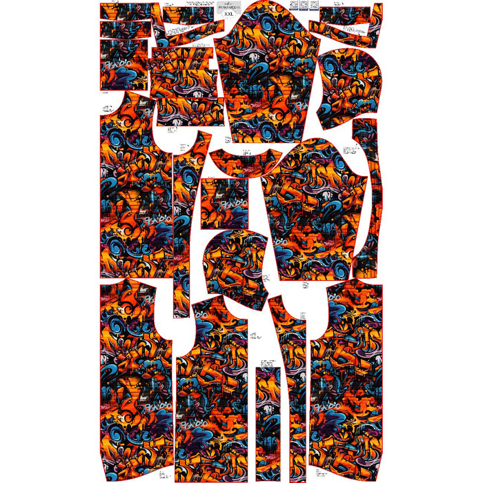 MEN'S PARKA (TOM) - STREET GRAFFITI WZ.1 - sewing set