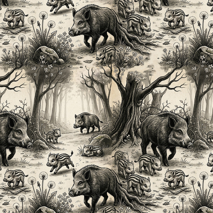 WILD BOAR WZ. 2 - Baumwoll Musselin