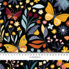 FOLK BUTTERFLIES / black - Hydrophobic brushed knit