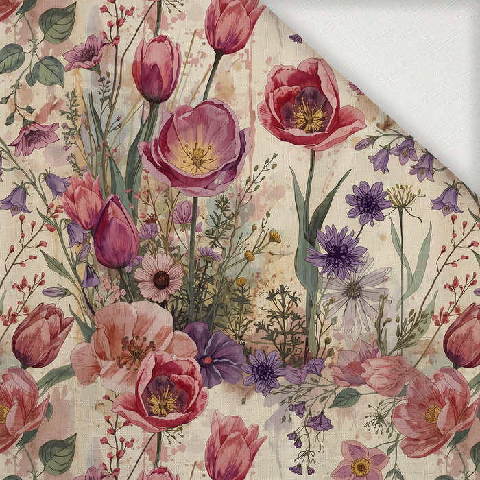 PASTEL FLOWERS WZ. 30 - Tkanina na ubrusy
