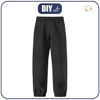 SOFTSHELL-HOSE (YETI) - MELANGE GRAPHIT - Nähset (122/128)