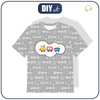 T-SHIRT DZIECIĘCY - LOKOMOTYWY wz. 2 / biały (ADVENTURE BEGINS) - single jersey (92/98)