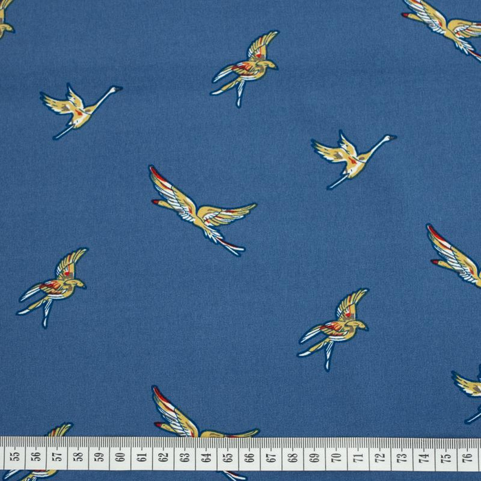 VOGELTANZ / gedecktes blau - Kleidung Webware 