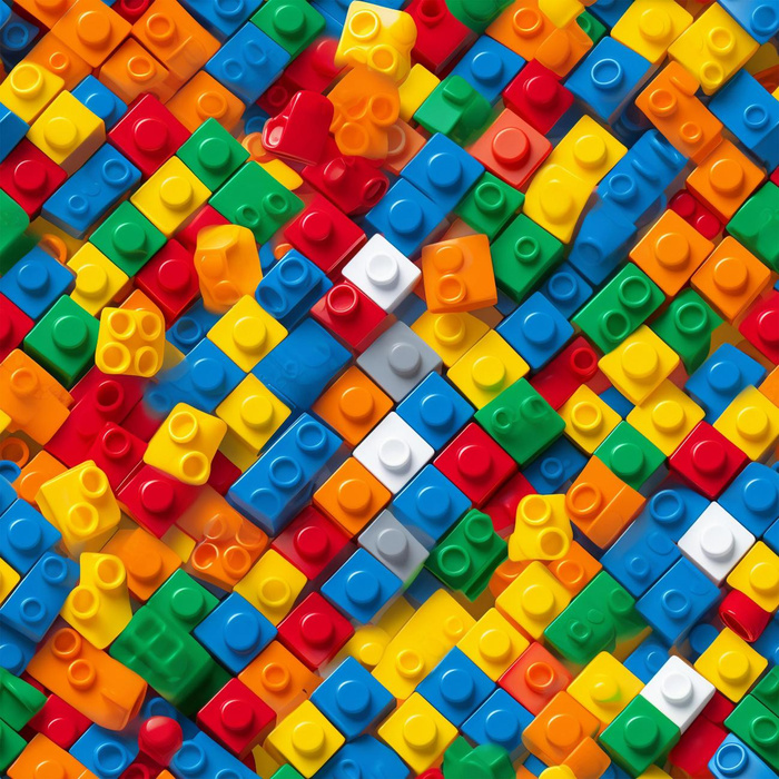 COLORFUL BLOCKS M. 2 - Viskose Jersey