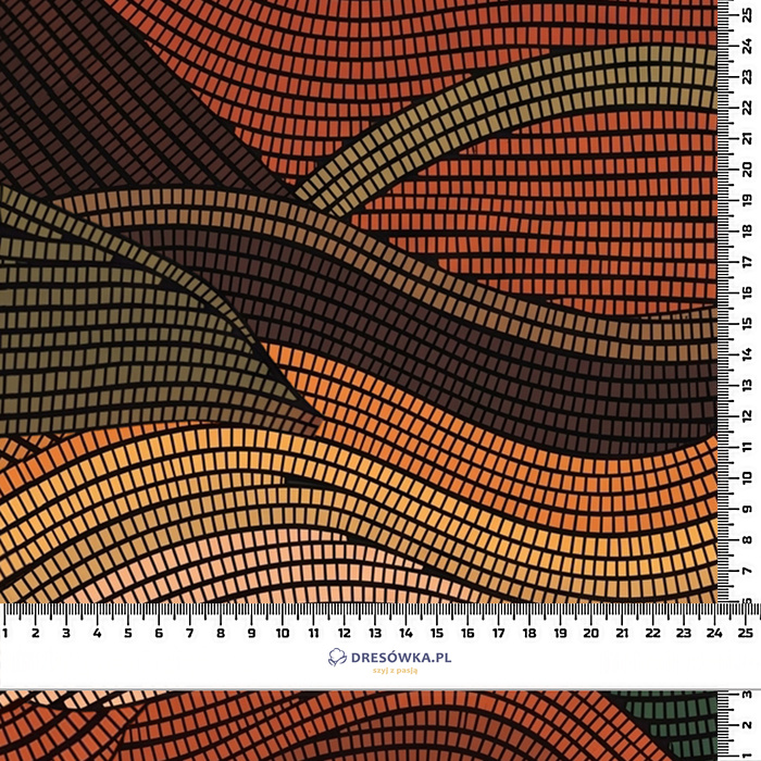 RETRO GEOMETRIC WZ. 22 - Hydrophobic brushed knit