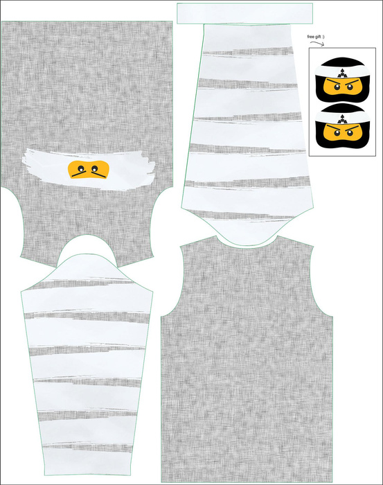 Longsleeve - bílý ninja vz.2 - single jersey  (146/152)