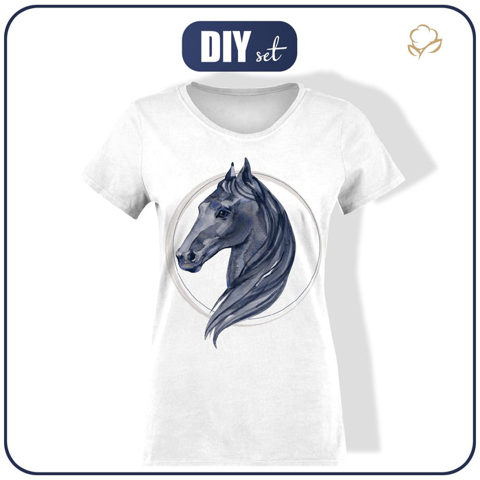 DAMEN T-SHIRT - PFERD m. 3 - Single Jersey M