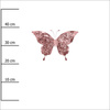 BUTTERFLY pat. 2 (GLITTER BUTTERFLIES) - SINGLE JERSEY PANEL 50cm x 50cm