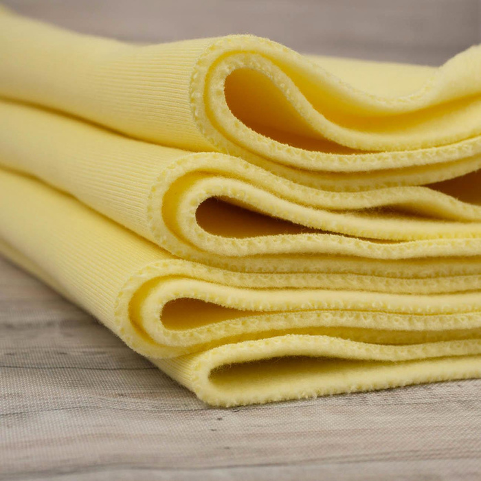 Gruba dresówka drapana D300 - BUTTER YELLOW (D-173)
