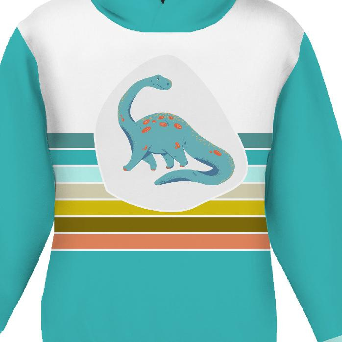 KID'S HOODIE (ALEX) - DIPLODOK - looped knit fabric (122/128)