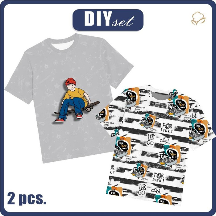 2-PACK - KID’S T-SHIRT - SKATE - sewing set (140/146)