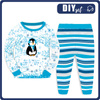 CHILDREN'S PAJAMAS " MIKI" - PENGUIN 2.0 / turquoise - sewing set