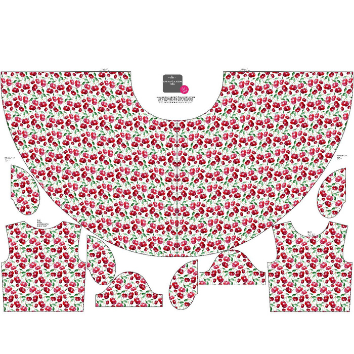 KID'S DRESS "MIA" - CHERRIES / PAT. 5 - sewing set