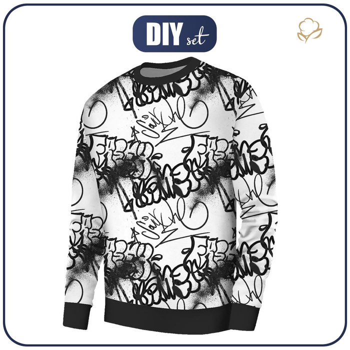 BASIC HERREN SWEATSHIRT (OREGON) - STREET ART Ms. 1 - Nähset L