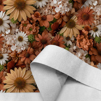 AUTUMN FLOWERS WZ. 30 - Drelich bawełniany