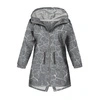 KINDERPARKA (ARIEL) - VERBRANNTE ERDE (weiß) / ACID WASH (grau) - Softshell (122/128)