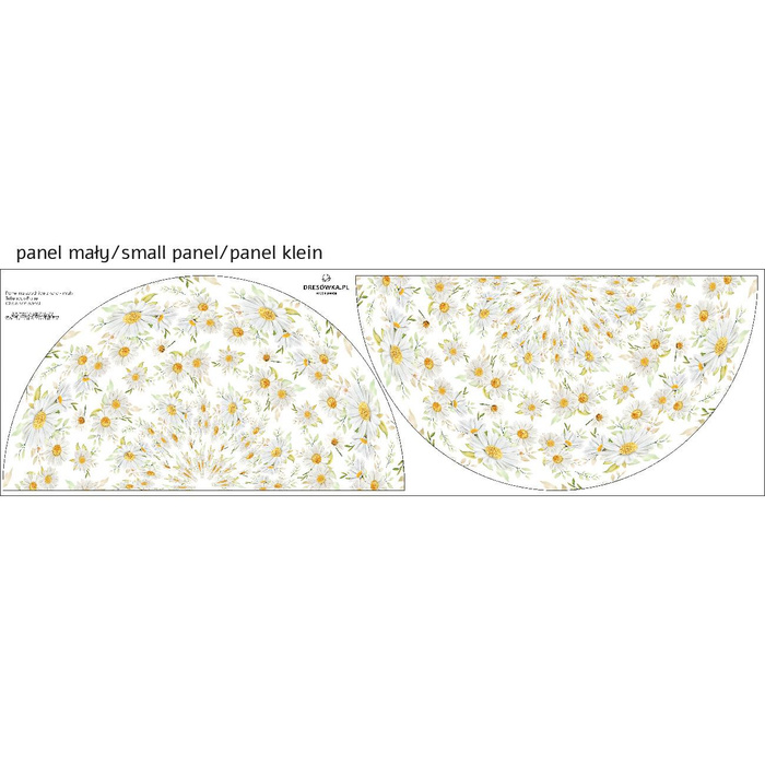 PASTEL DAISIES PAT. 1 - circle skirt panel 