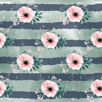 CEDRIC'S GARDEN / mint - Cotton woven fabric
