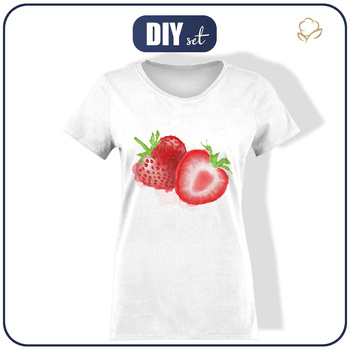 WOMEN’S T-SHIRT - STRAWBERRY - single jersey S
