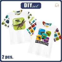 2-PACK - DĚTSKÉ TRIČKO - DINO vz. 2 - Sada šití (92/98)