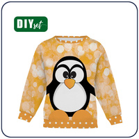 CHILDREN'S (NOE) SWEATSHIRT - PENGUIN OLAF - looped knit fabric (98/104)