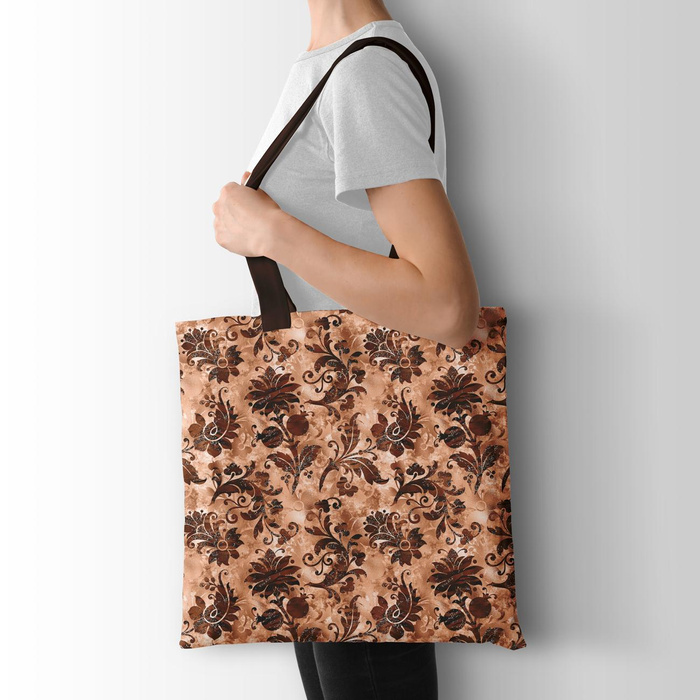FLORAL  pat. 9 / peach fuzz - Viscose jersey