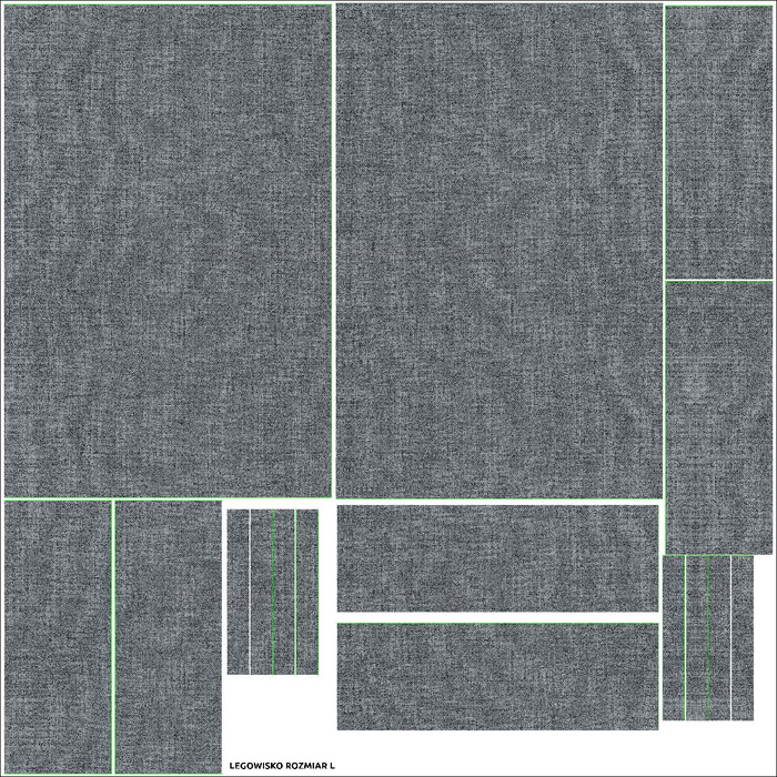 ANIMAL BED - LINEN / grey - sewing set - L