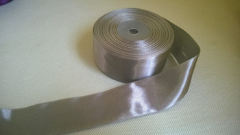 Satin Ribbon, width 38 mm LIGHT GREY