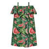 Bardot neckline dress (LILI) - WATERMELON wz.1 - sewing set - 134-140