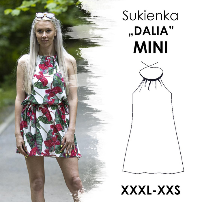 PAPER SEWING PATTERN - DRESS "DALIA" MINI