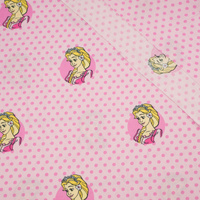 CINDERELLA DOTS / pale pink - Cotton woven fabric